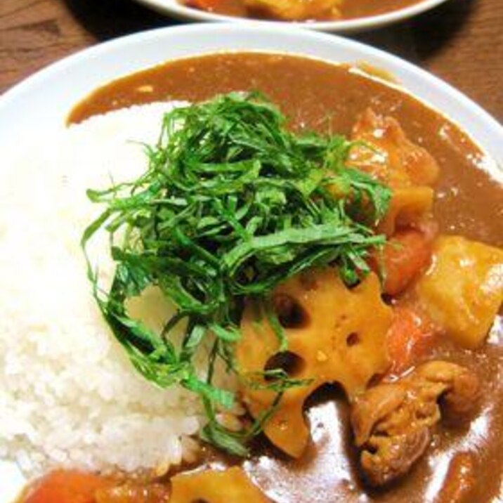 れんこん大葉♪一味違う和風カレー